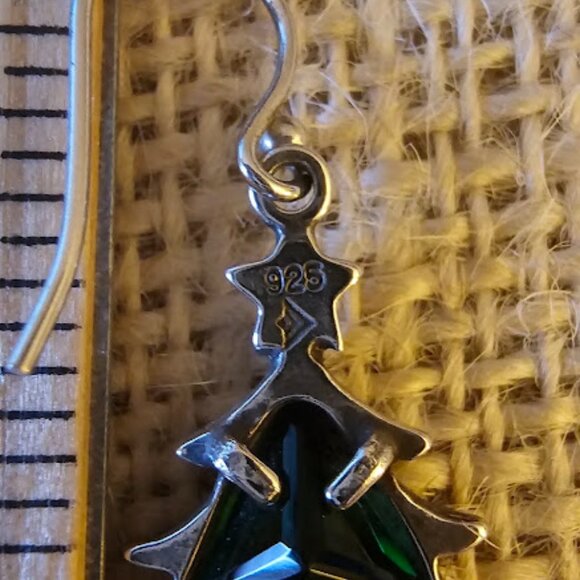 Silpada Retired Sterling Silver Christmas Tree earrings (W1468) - Picture 4 of 4